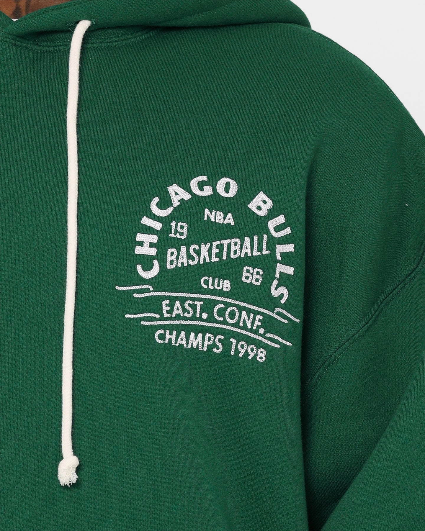 Mitchell & Ness Chicago Bulls Letterman Hoodie Malachite Green Eliminate