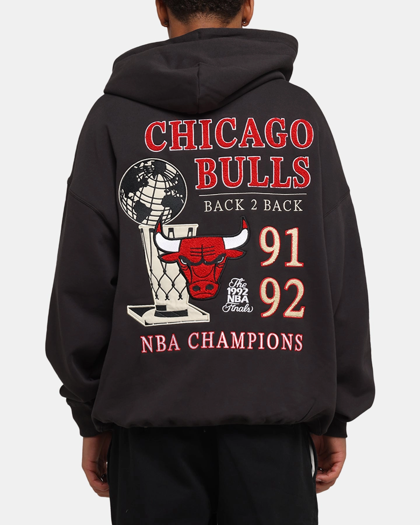 Strategic poor ventilation Mitchell & Ness Chicago Bulls National Champions Hoodie Faded Black
