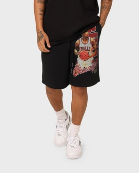 RecycledPolyester Mitchell & Ness Chicago Bulls Player Shorts Black