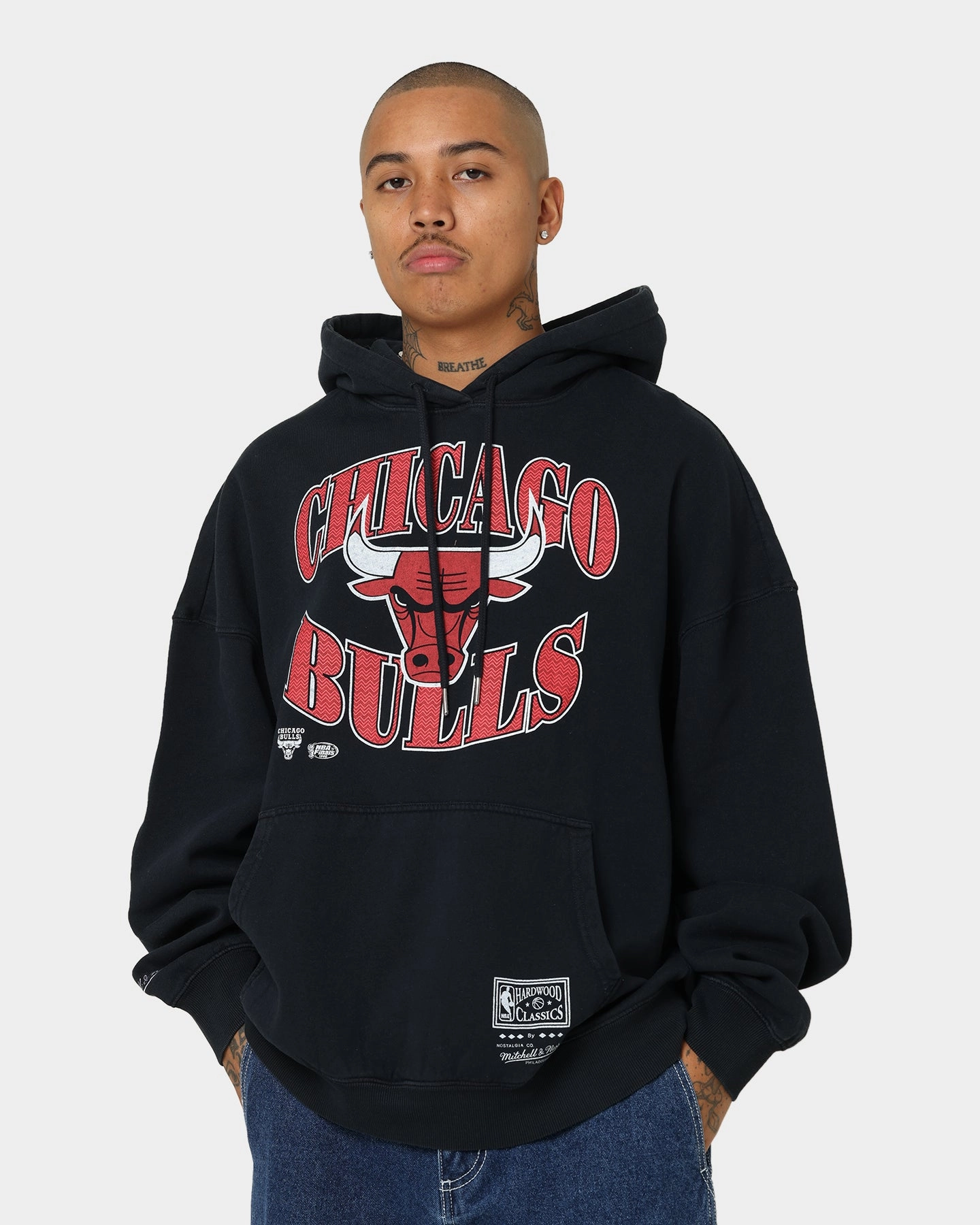 Lust Generic Mitchell & Ness Chicago Bulls Point Guard Hoodie Faded Black