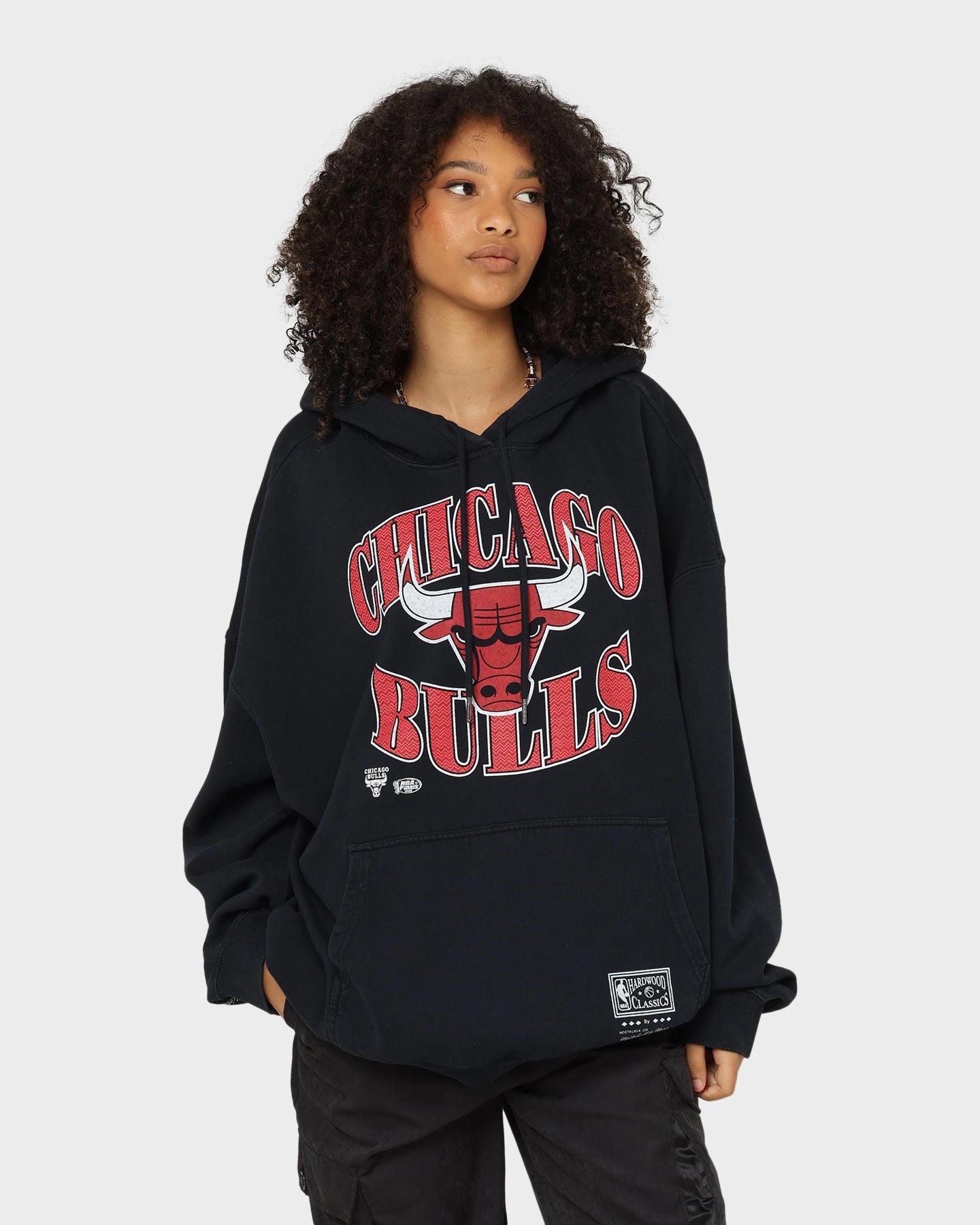 Mitchell & Ness Chicago Bulls Point Guard Hoodie Faded Black floral Stretchable Panels