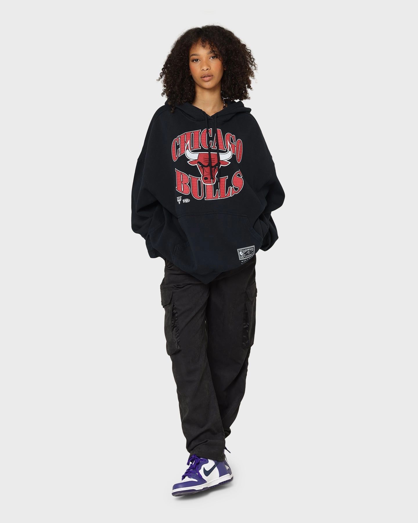 Mitchell & Ness Chicago Bulls Point Guard Hoodie Faded Black Neutral Comfort