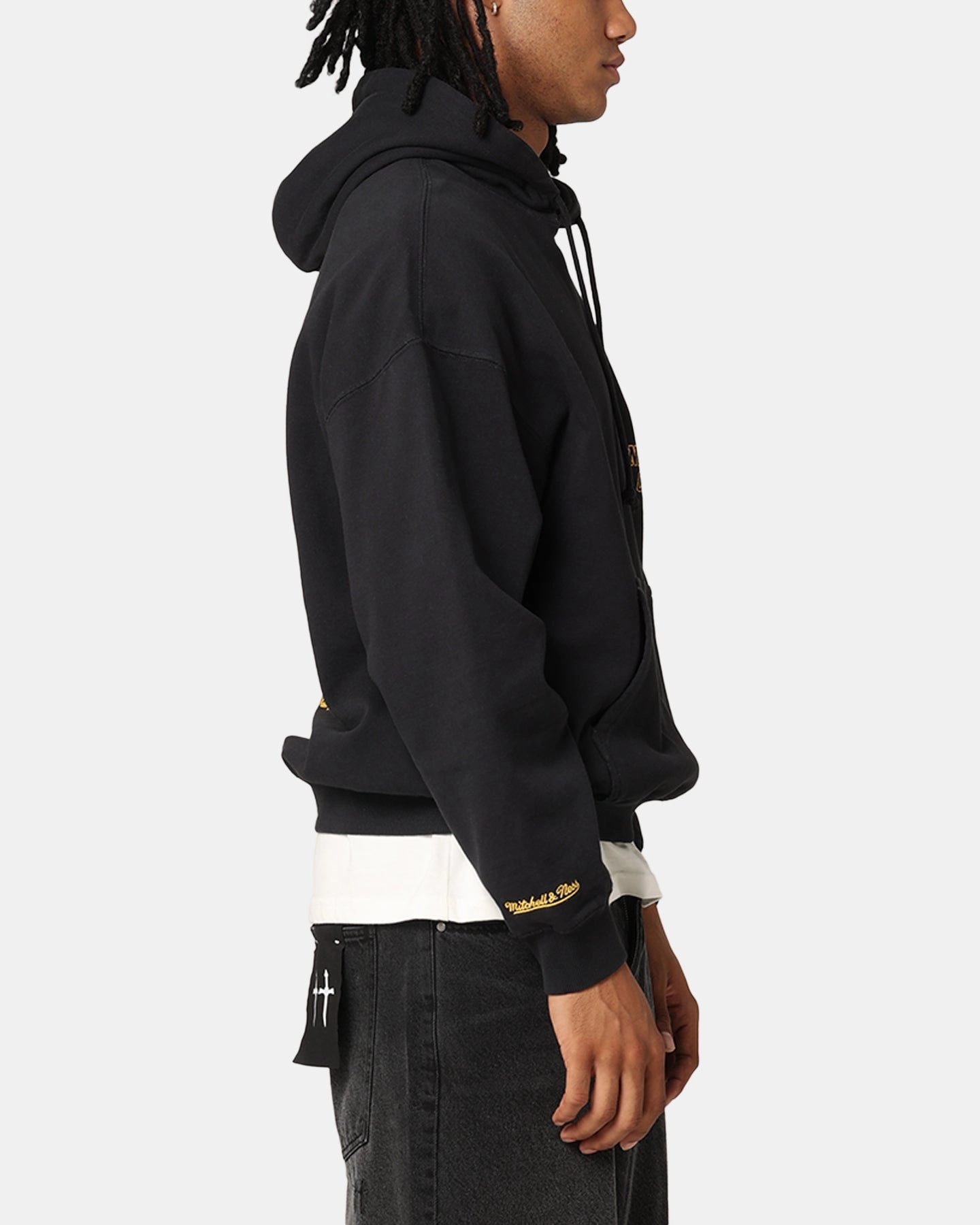 Sort Mitchell & Ness Chicago Bulls Rings Hoodie Faded Black