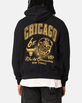 Market Mitchell & Ness Chicago Bulls Rings Hoodie Faded Black