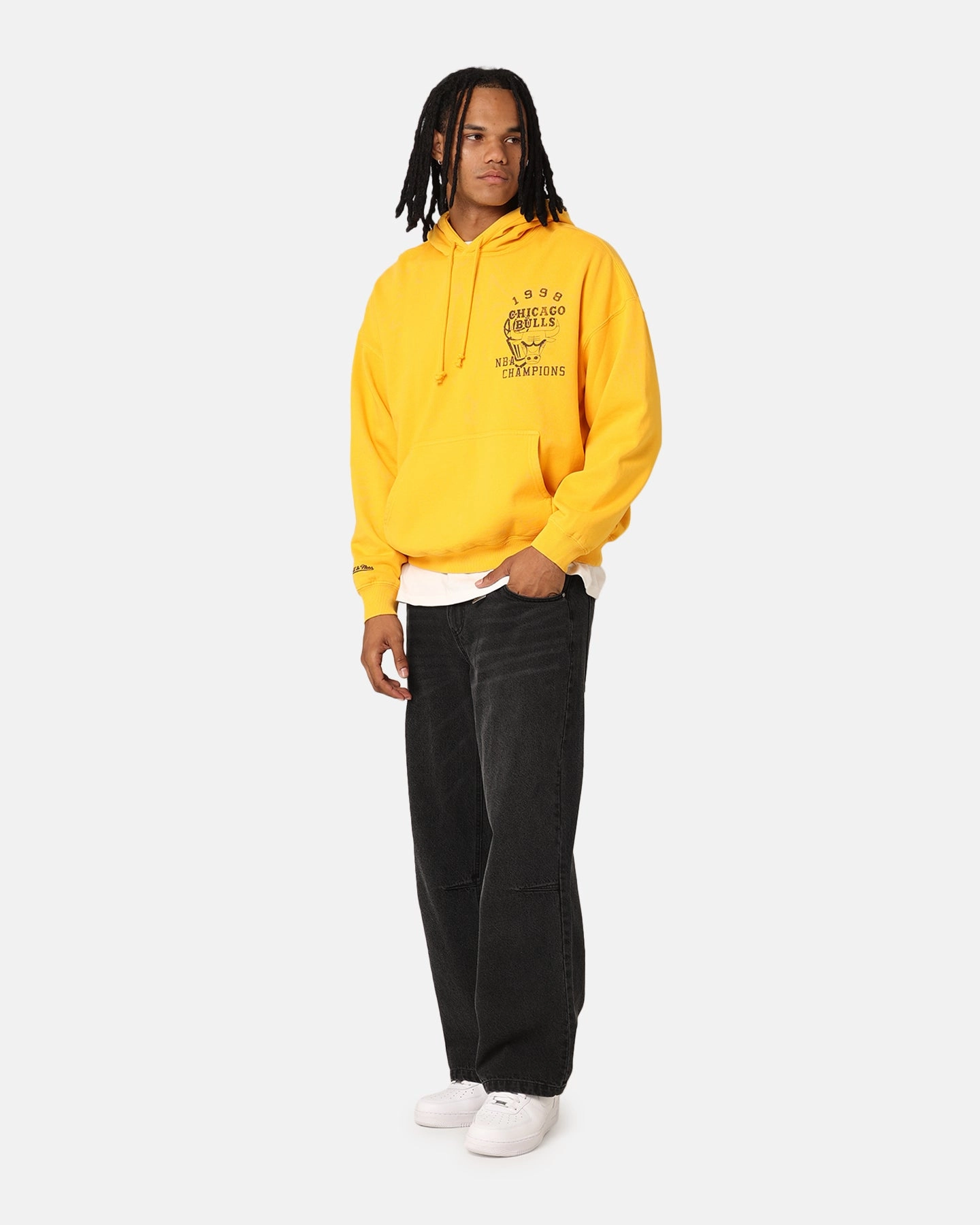 Mid - range Mitchell & Ness Chicago Bulls Rings Hoodie Ochre