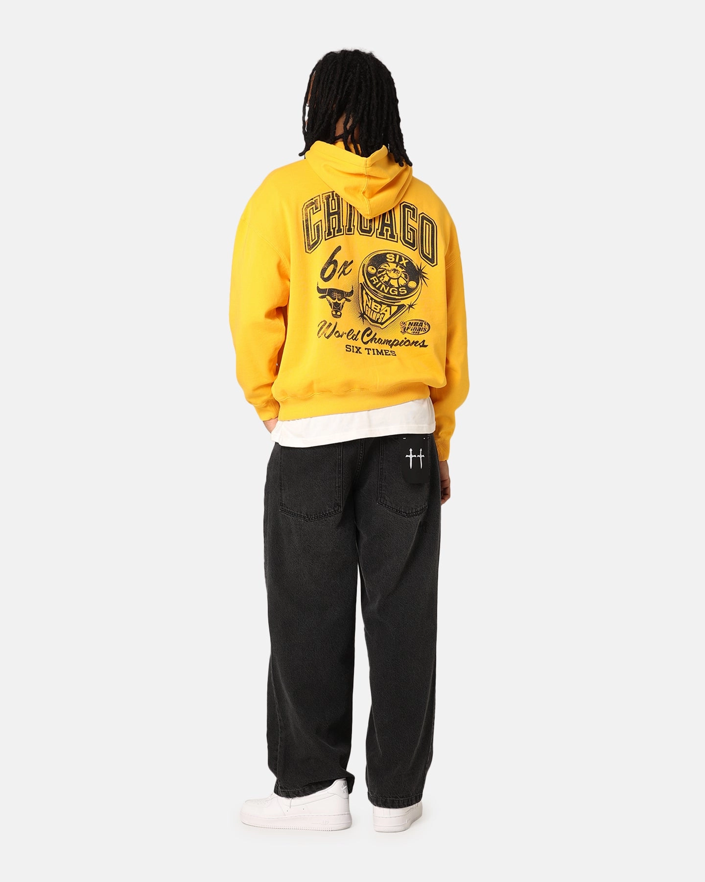 Ultra Soft Lining Mitchell & Ness Chicago Bulls Rings Hoodie Ochre