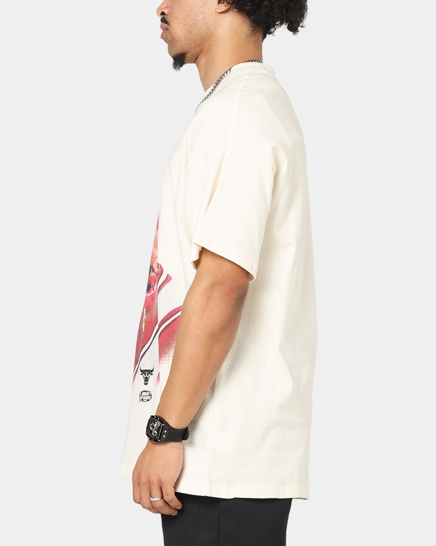 Mitchell & Ness Chicago Bulls Scottie Pippen Big Head T-Shirt Egret Smart Layer
