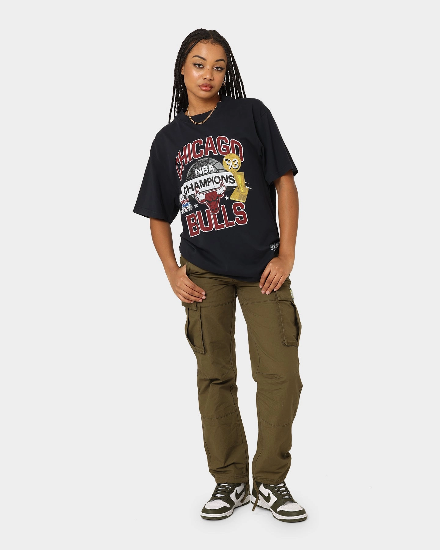Mitchell & Ness Chicago Bulls Team History Vintage T-Shirt Faded Black Daily Favorite
