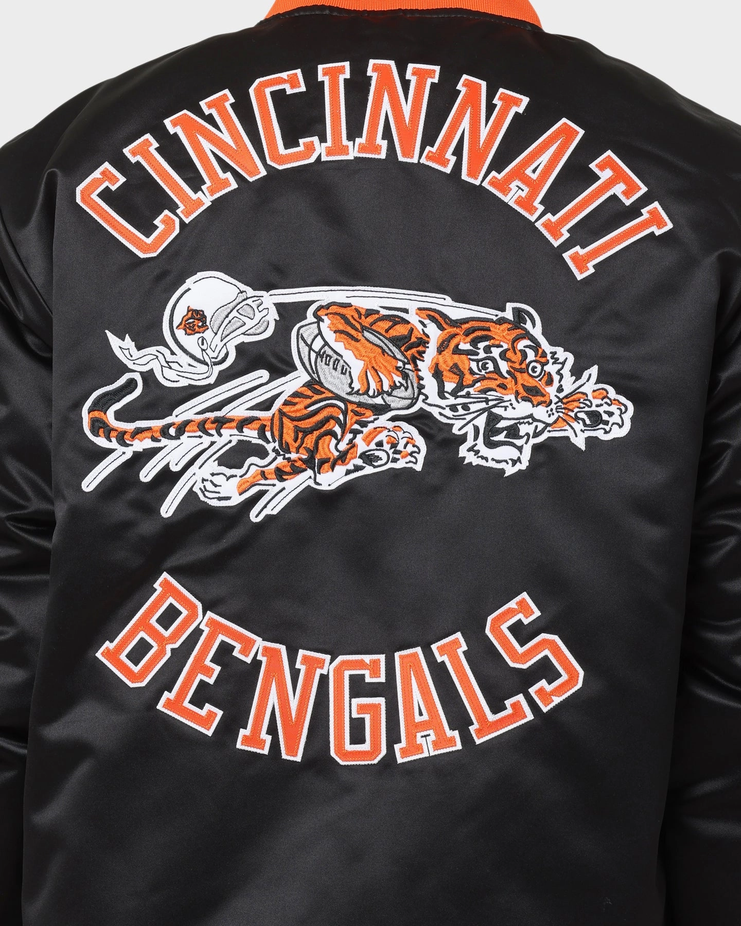 Bracelet Wind Safe Mitchell & Ness Cincinatti Bengals Heavyweight Satin Jacket Black