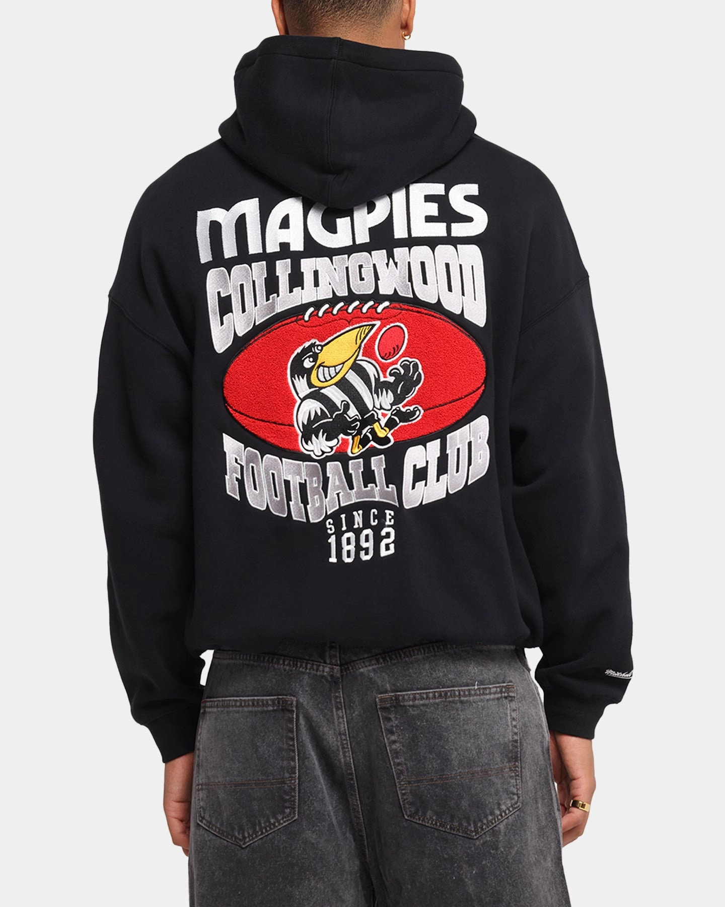 popular in Europe Mitchell & Ness Collingwood Magpies Team Hoodie Solid Black