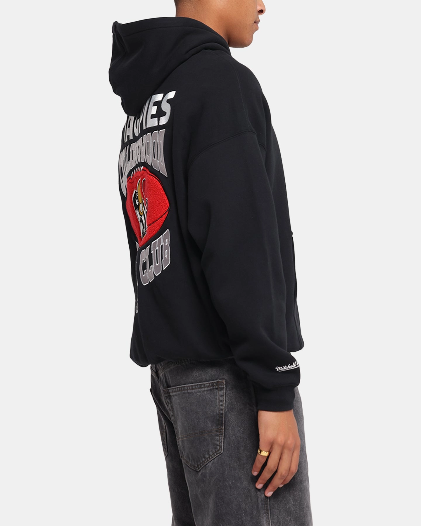 Grow Mitchell & Ness Collingwood Magpies Team Hoodie Solid Black