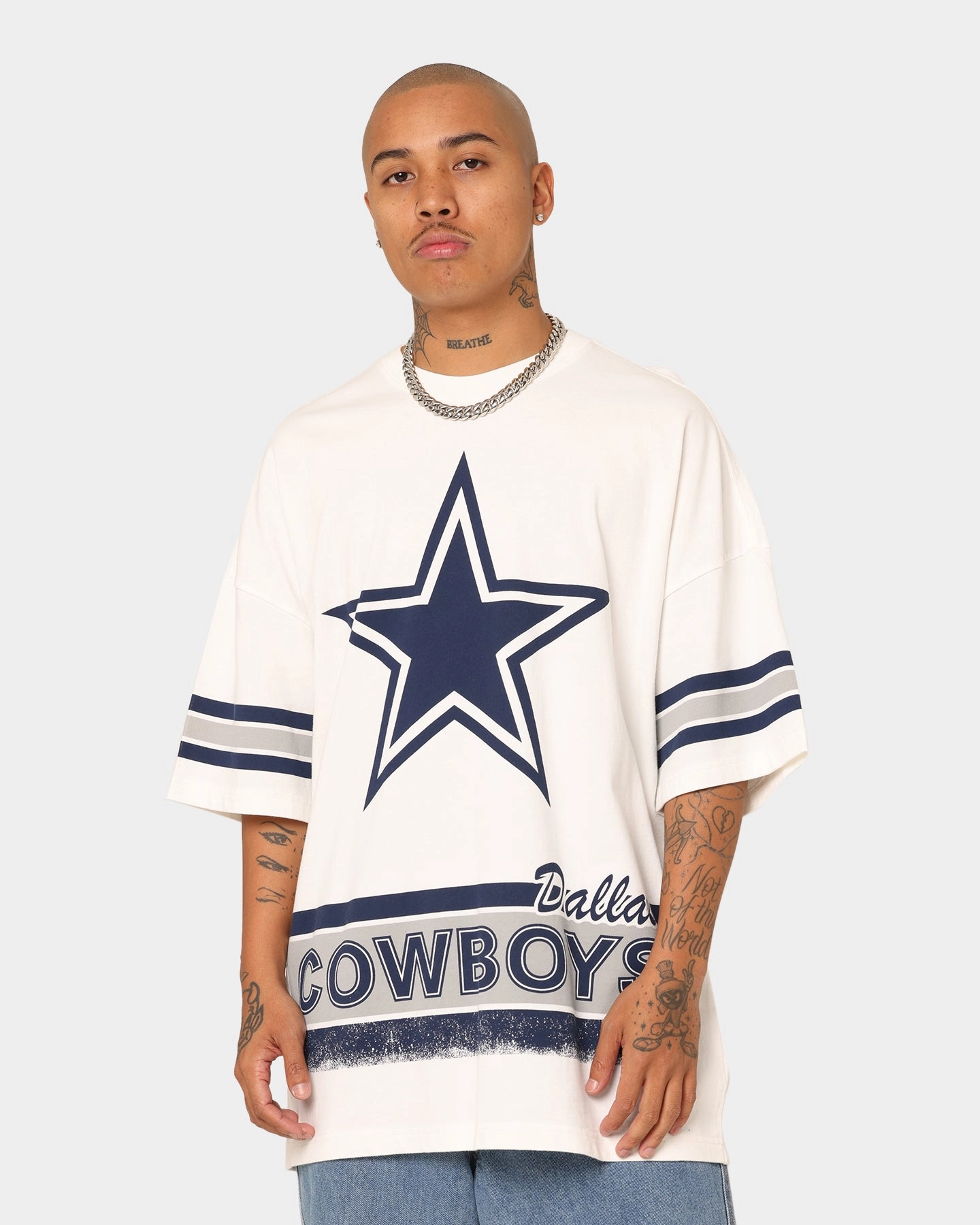 Mitchell & Ness Dallas Cowboys Conference T-Shirt Vintage White Trendy All-Day