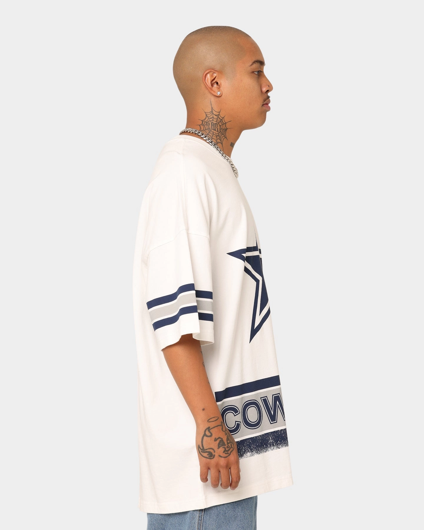Simple Layer Odor-resistant Mitchell & Ness Dallas Cowboys Conference T-Shirt Vintage White