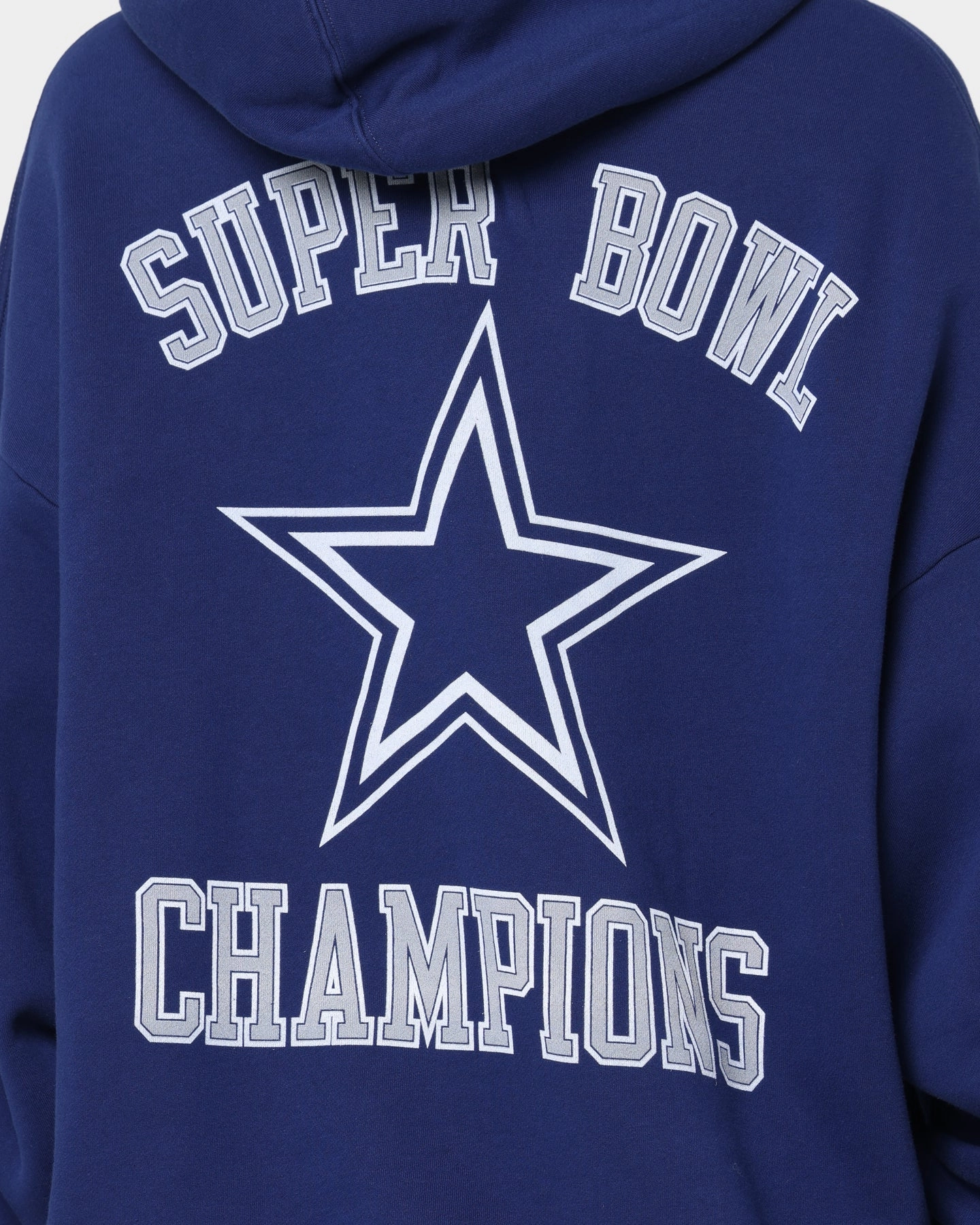 Zippered Vents Casual Warmth Mitchell & Ness Dallas Cowboys Superbowl Champions Hoodie Faded Navy
