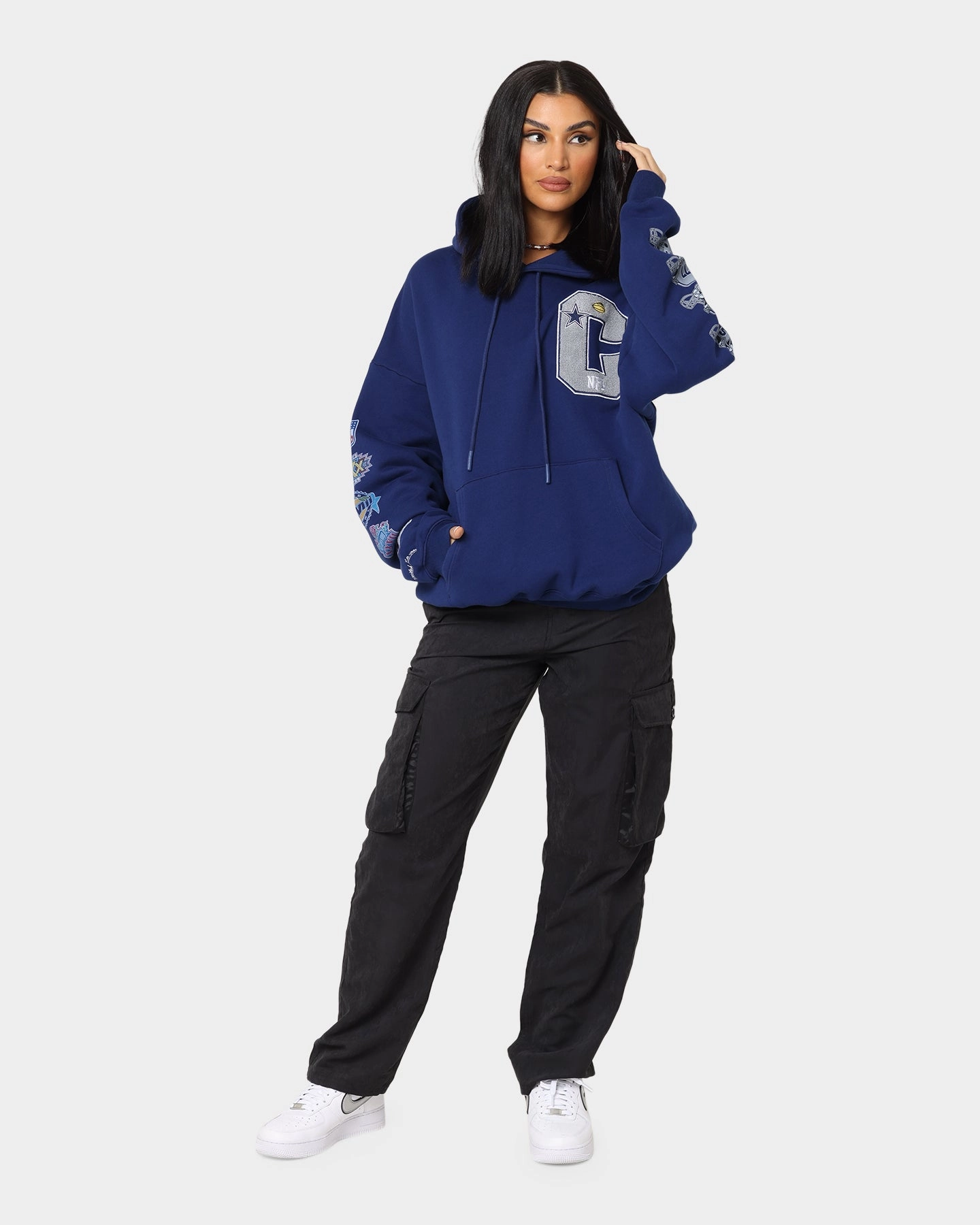 Odor Resistant Finish Mitchell & Ness Dallas Cowboys Superbowl Champions Hoodie Faded Navy