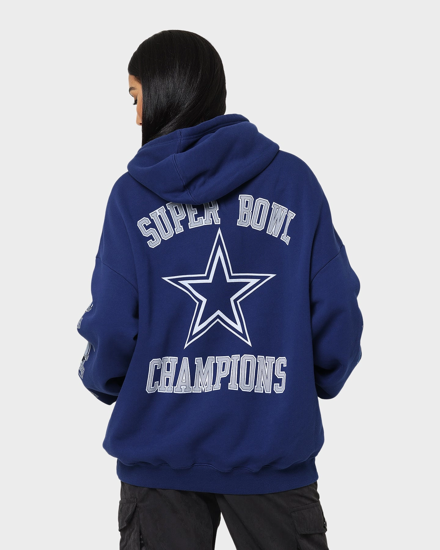 Mitchell & Ness Dallas Cowboys Superbowl Champions Hoodie Faded Navy All-Weather Comfort