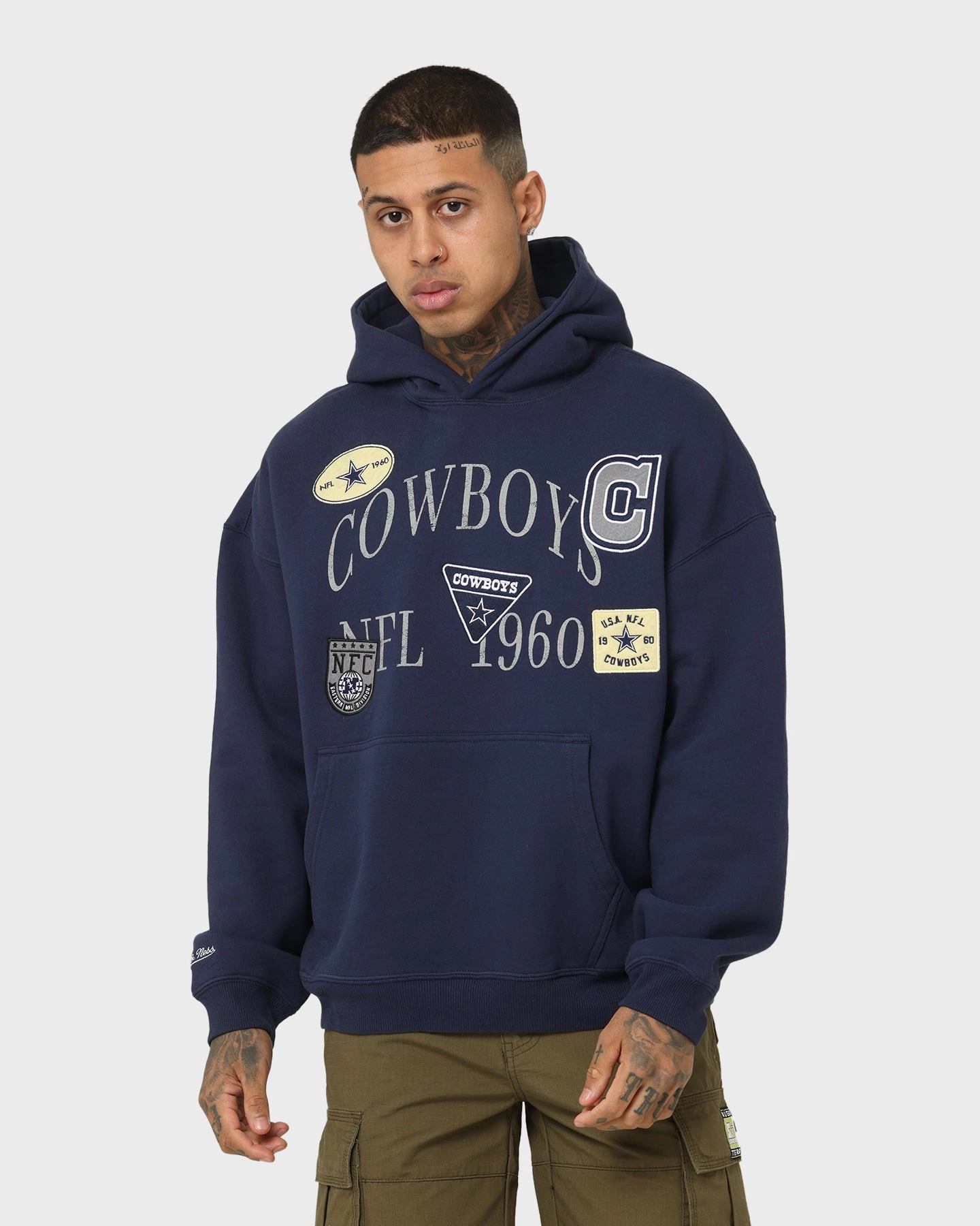 Standard Mitchell & Ness Dallas Cowboys Touchline Hoodie Navy