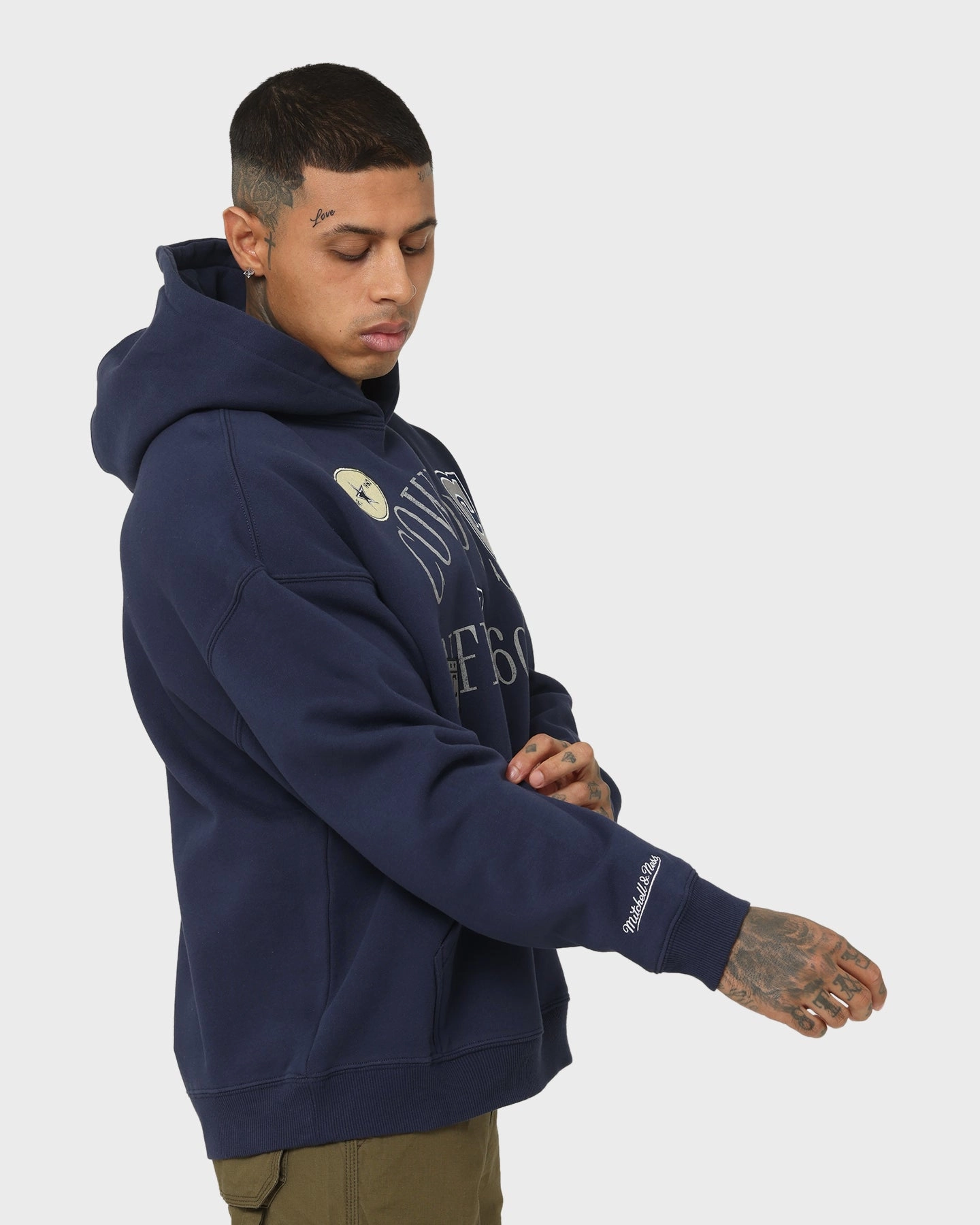Mitchell & Ness Dallas Cowboys Touchline Hoodie Navy Travel Ready