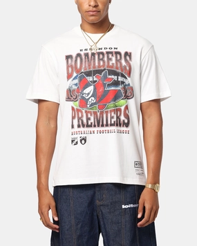 Durable Color Retention Mitchell & Ness Essendon Bombers Mascot T-Shirt Vintage White