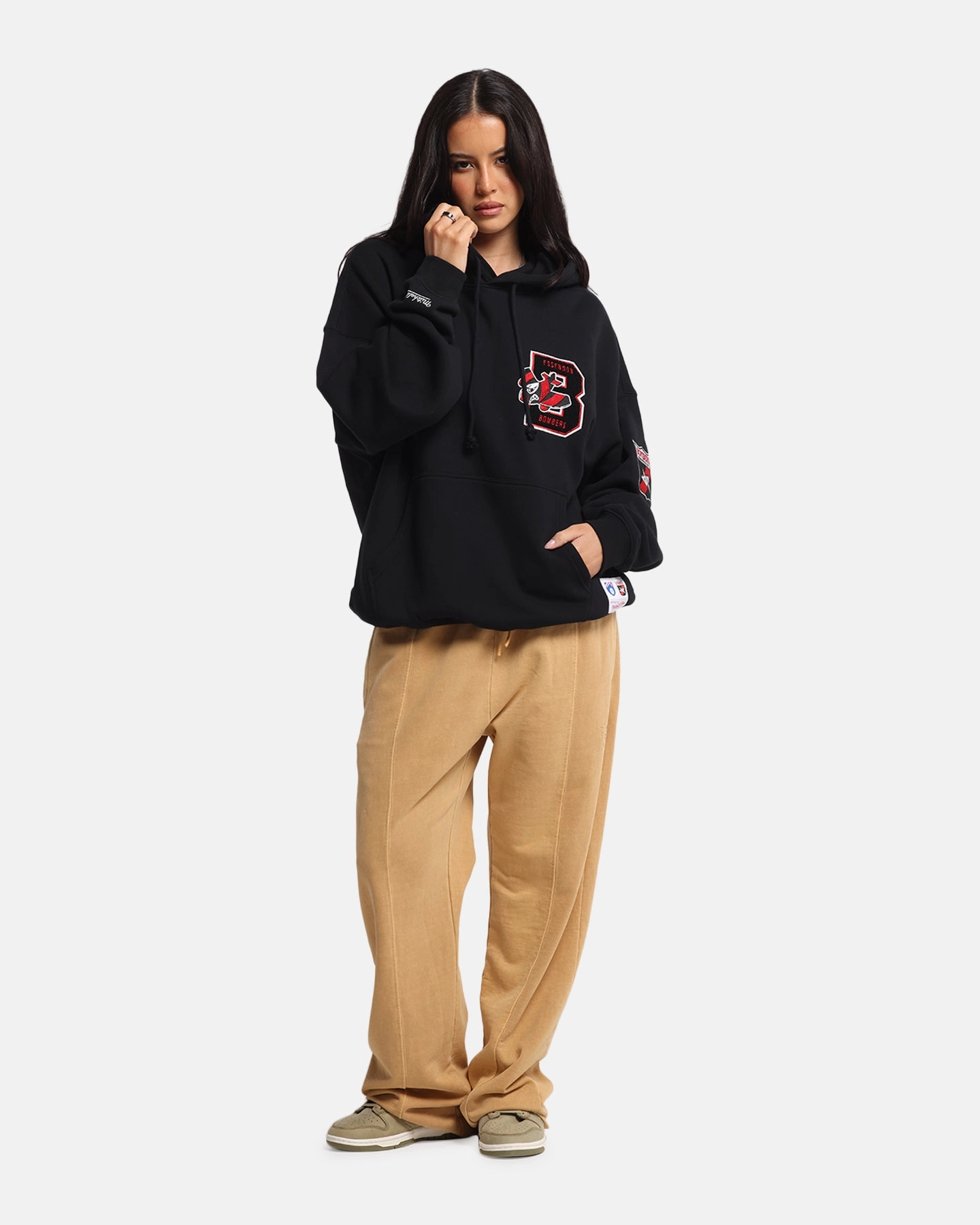 Ticket Mitchell & Ness Essendon Bombers Team Hoodie Solid Black
