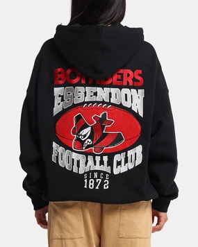 Mitchell & Ness Essendon Bombers Team Hoodie Solid Black Designer Dry