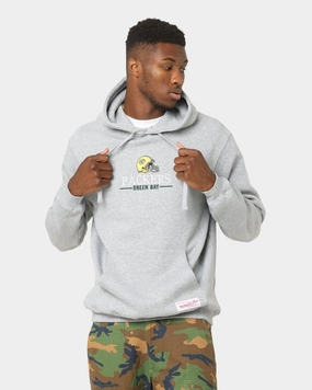 music concert Prospect Mitchell & Ness Green Bay Packers Helmet Stack Hoodie Grey Marle