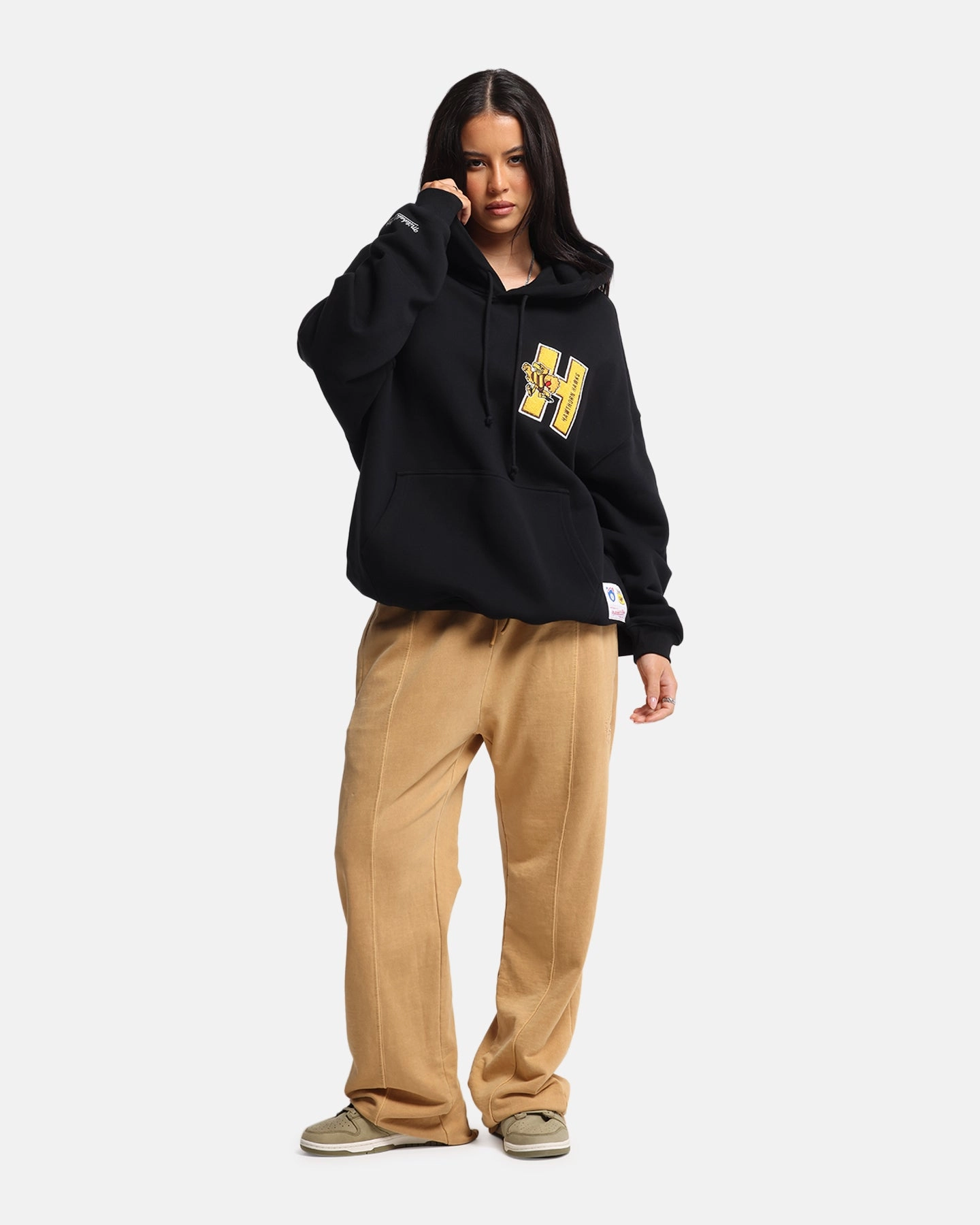 Anti Snag Zipper Pulls Mitchell & Ness Hawthorn Hawks Team Hoodie Solid Black