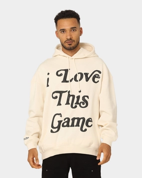 Bonded Shoulder Guards Versatile Layering Piece Mitchell & Ness I Love This Game Hoodie Unbleached