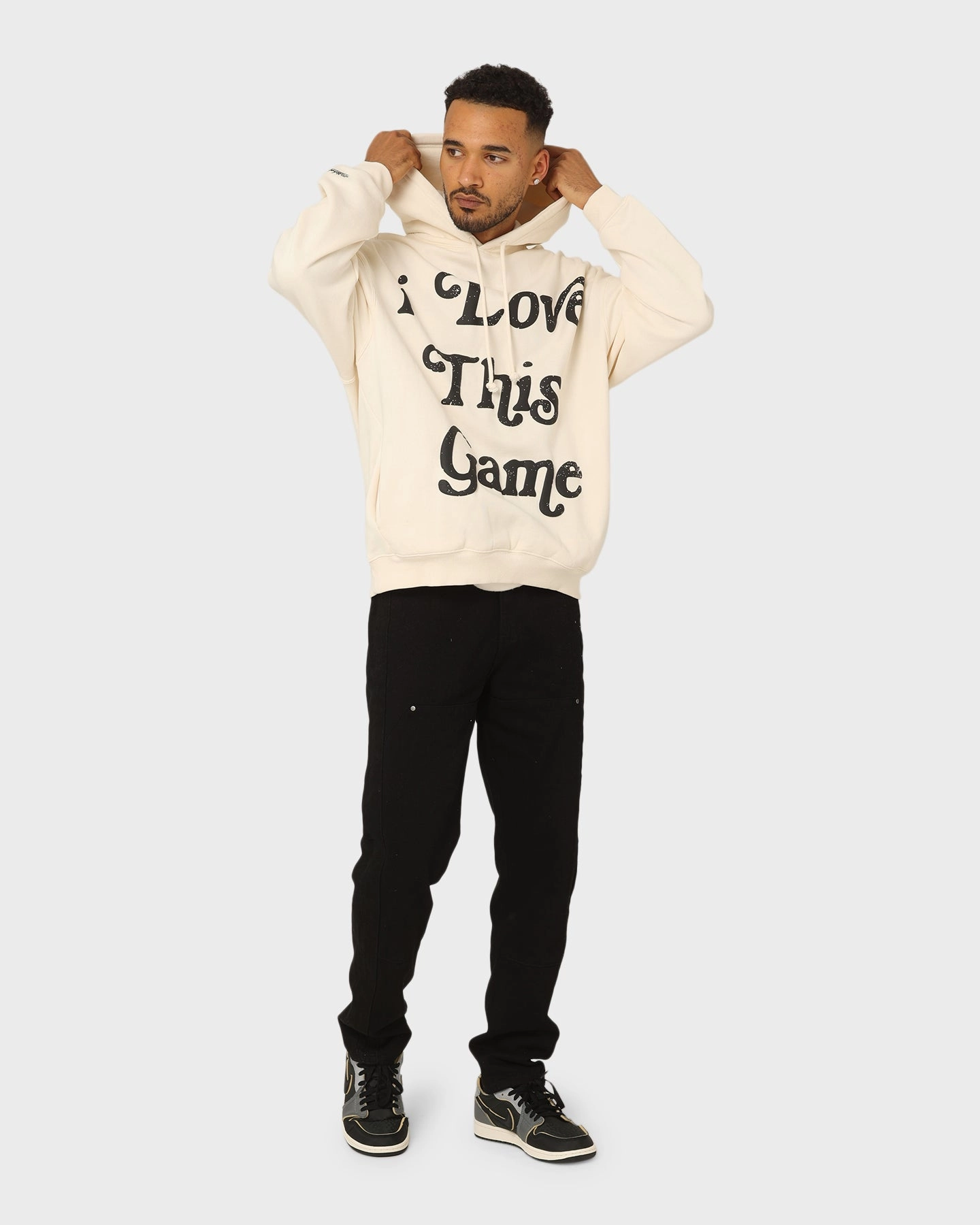 Mitchell & Ness I Love This Game Hoodie Unbleached Multi Directional Stretch