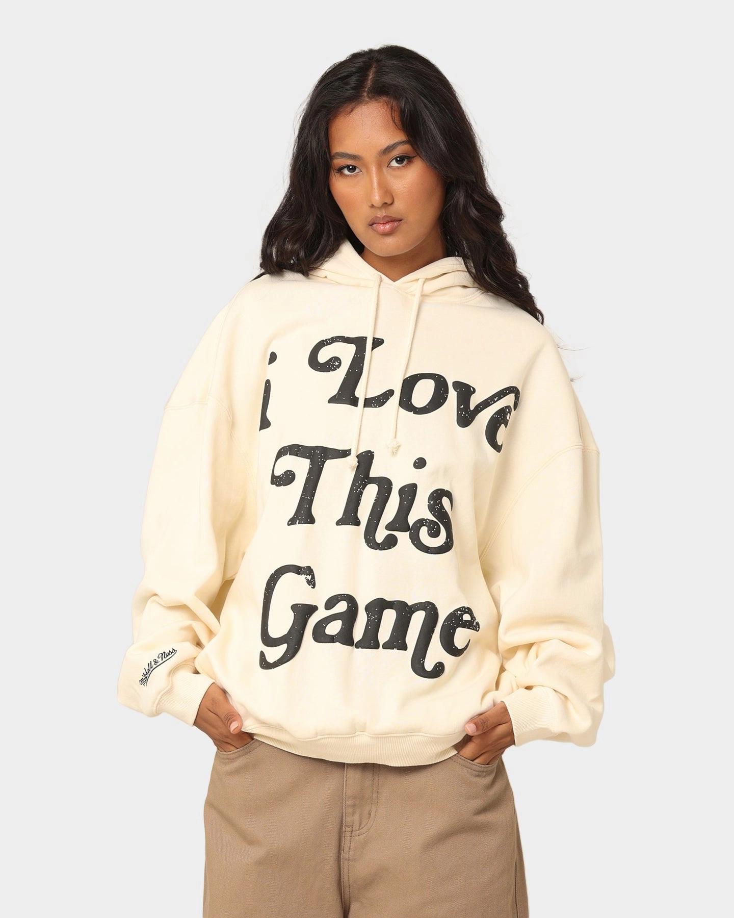 Mitchell & Ness I Love This Game Hoodie Unbleached suitable for holidays