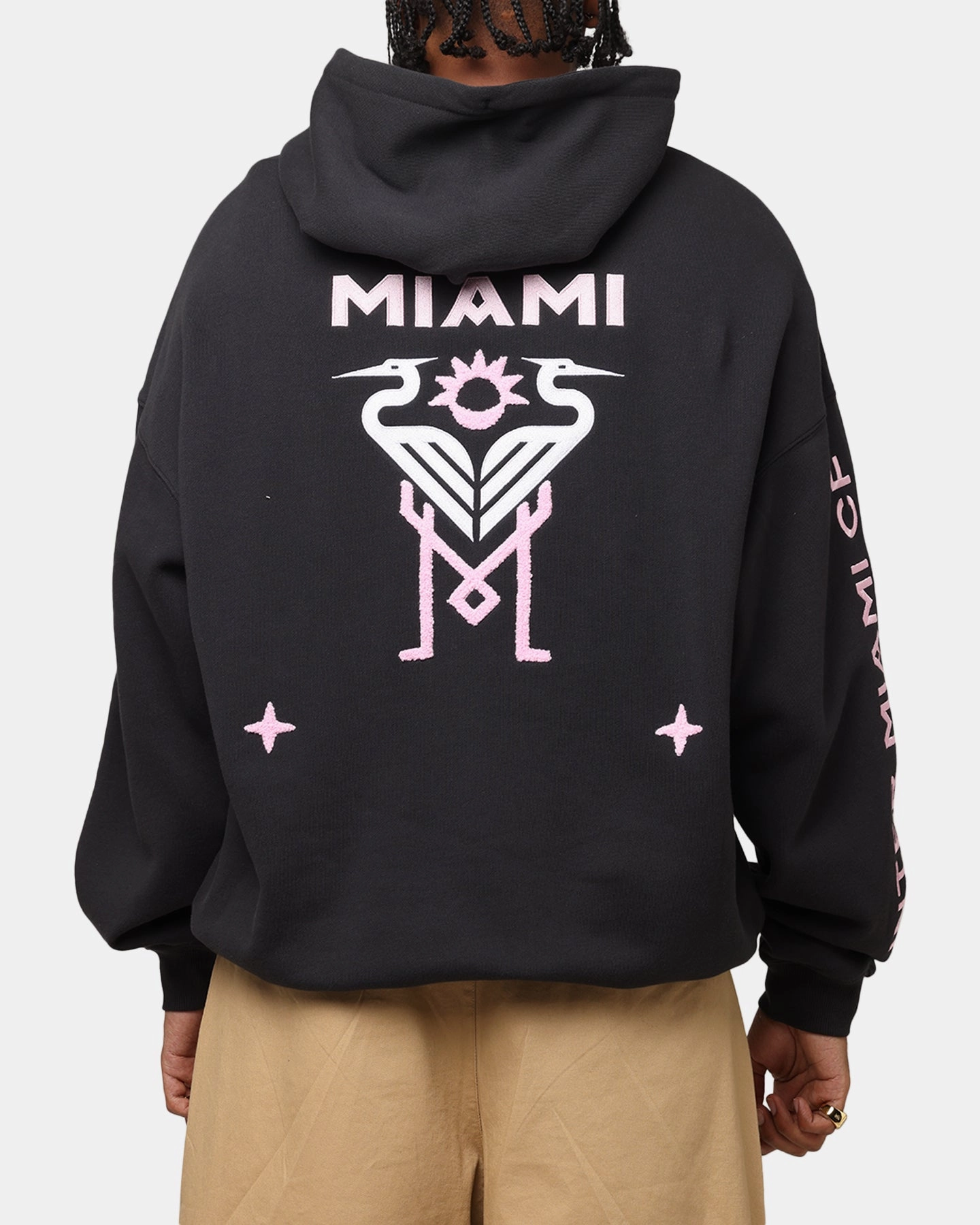 simple appearance Mitchell & Ness Inter Miami CF Angles Hoodie Faded Black