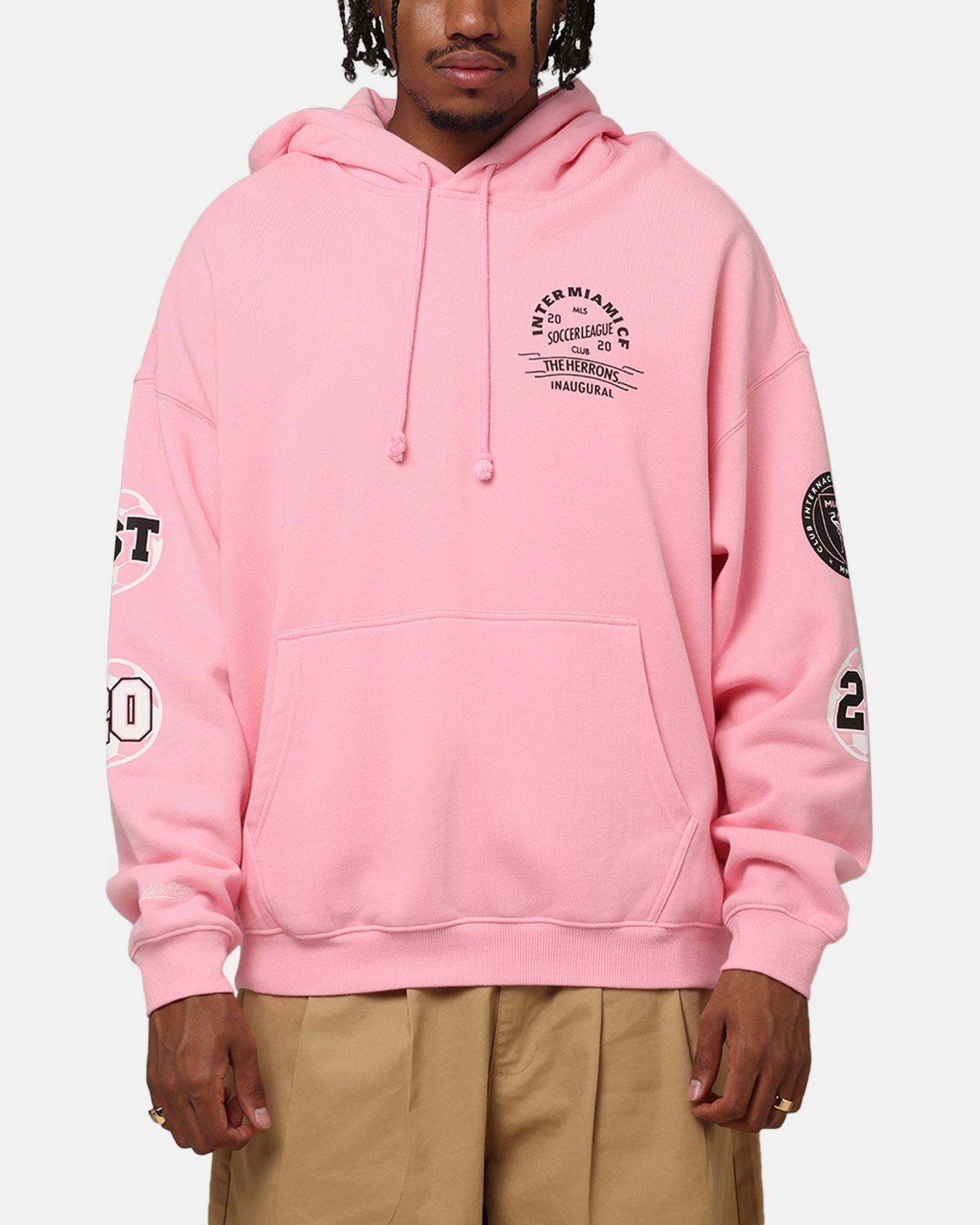 defensive role Mitchell & Ness Inter Miami CF Inaugural Year Hoodie Pink