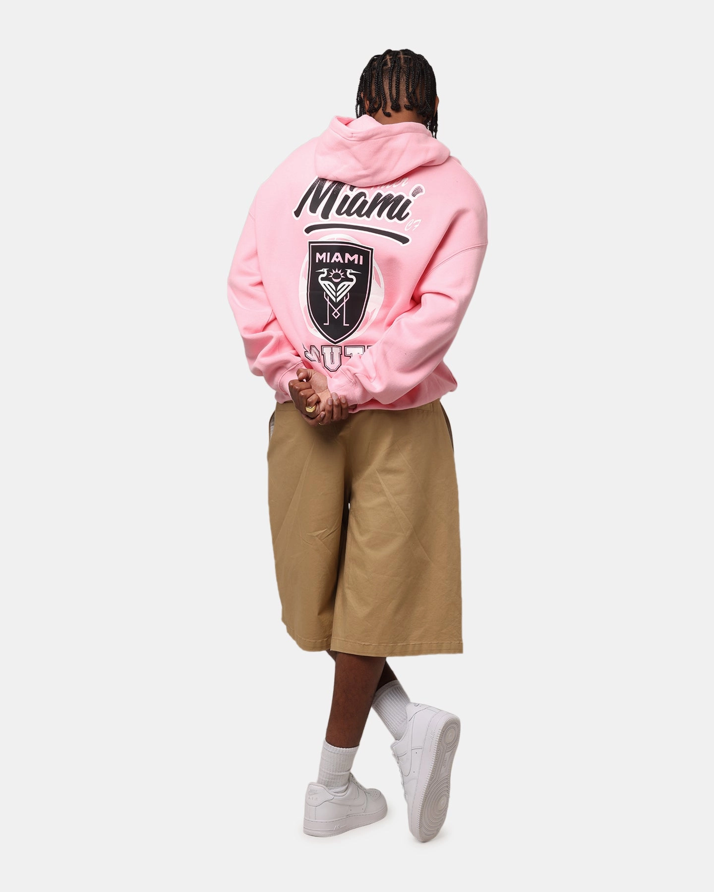 Mitchell & Ness Inter Miami CF Inaugural Year Hoodie Pink Corrosion - resistant Training Gear