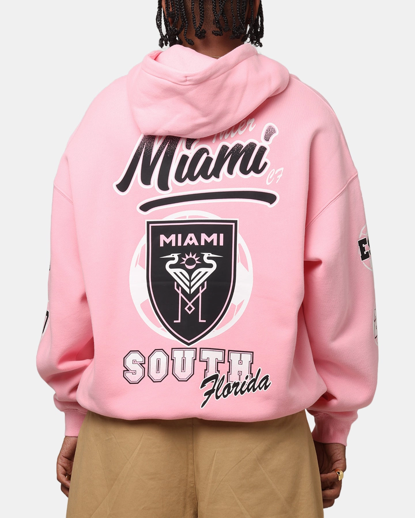 Mitchell & Ness Inter Miami CF Inaugural Year Hoodie Pink Ventilated Back Panels