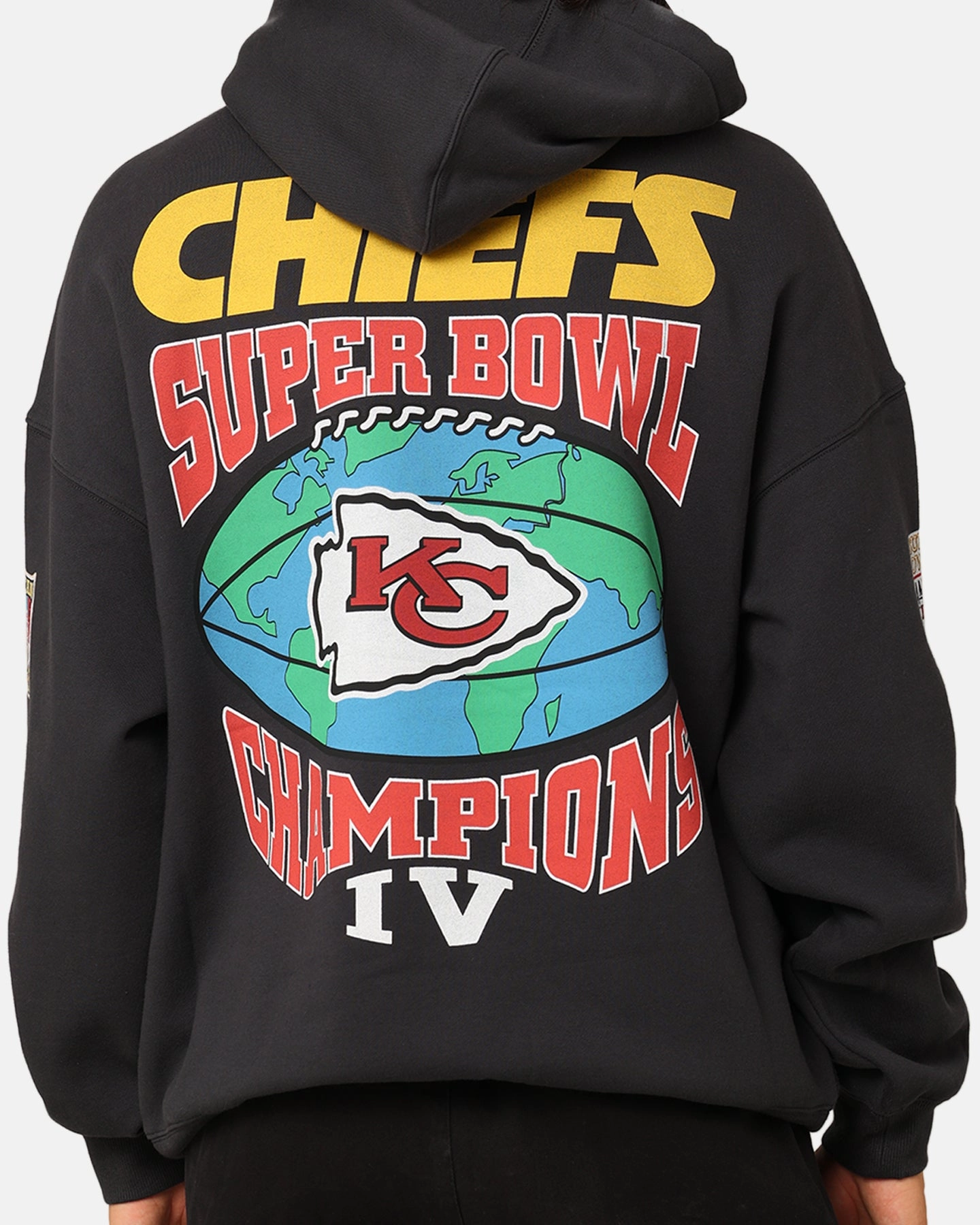 Easy Zip Mitchell & Ness Kansas City Chiefs Super Bowl World Hoodie Faded Black