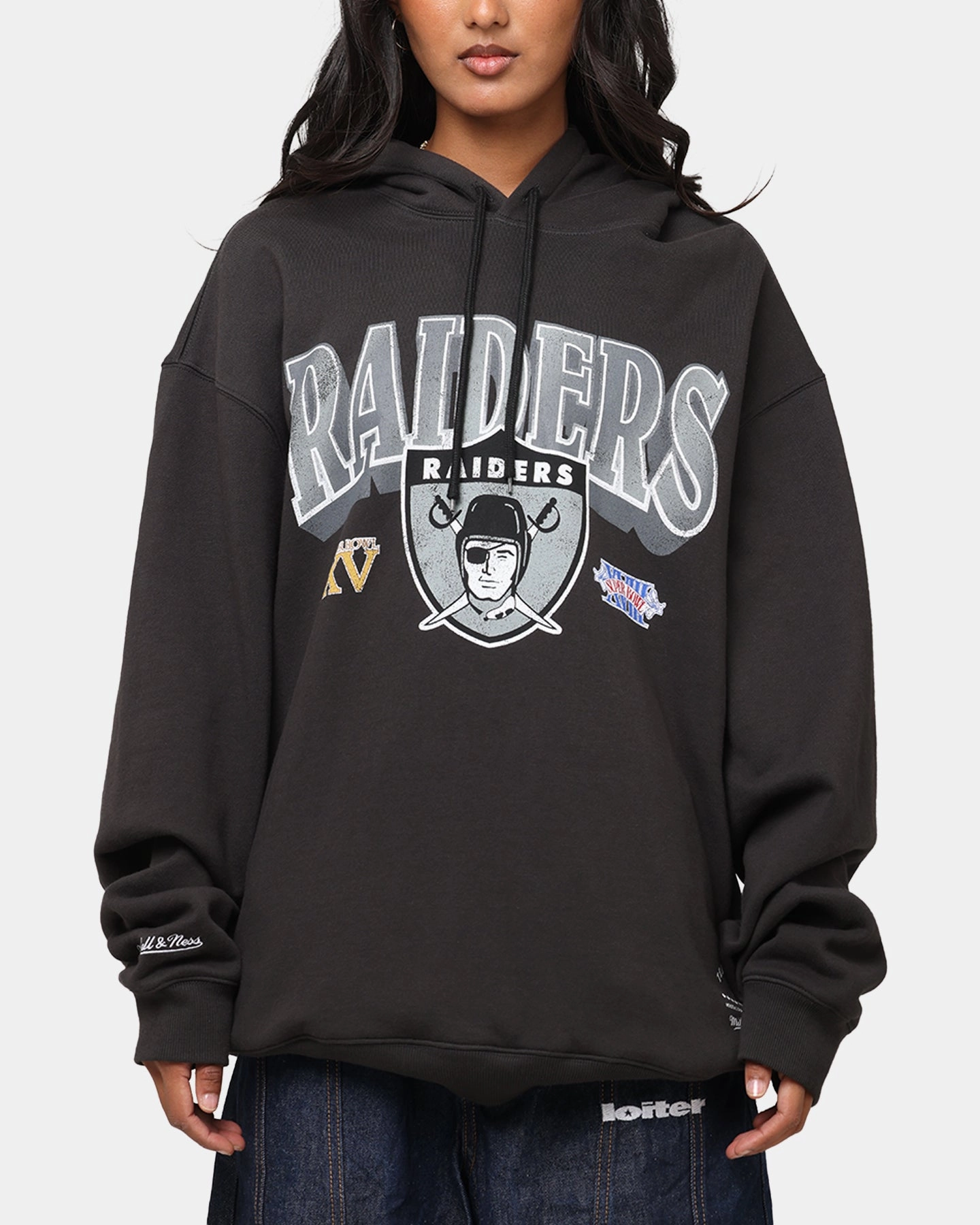 Mitchell & Ness Las Vegas Raiders Arch Hoodie Faded Black suitable for water sports