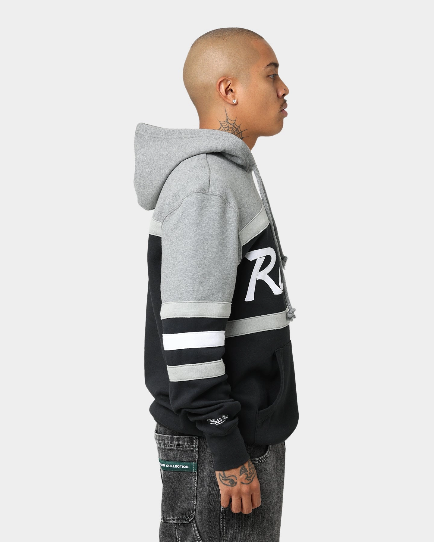 Mitchell & Ness Las Vegas Raiders Head Coach Hoodie Black/Grey Flexible Fit Graphic