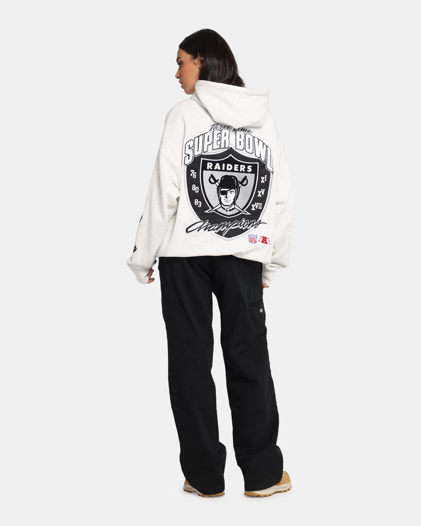 Mitchell & Ness Las Vegas Raiders National Champions Hoodie Silver Marle sailors
