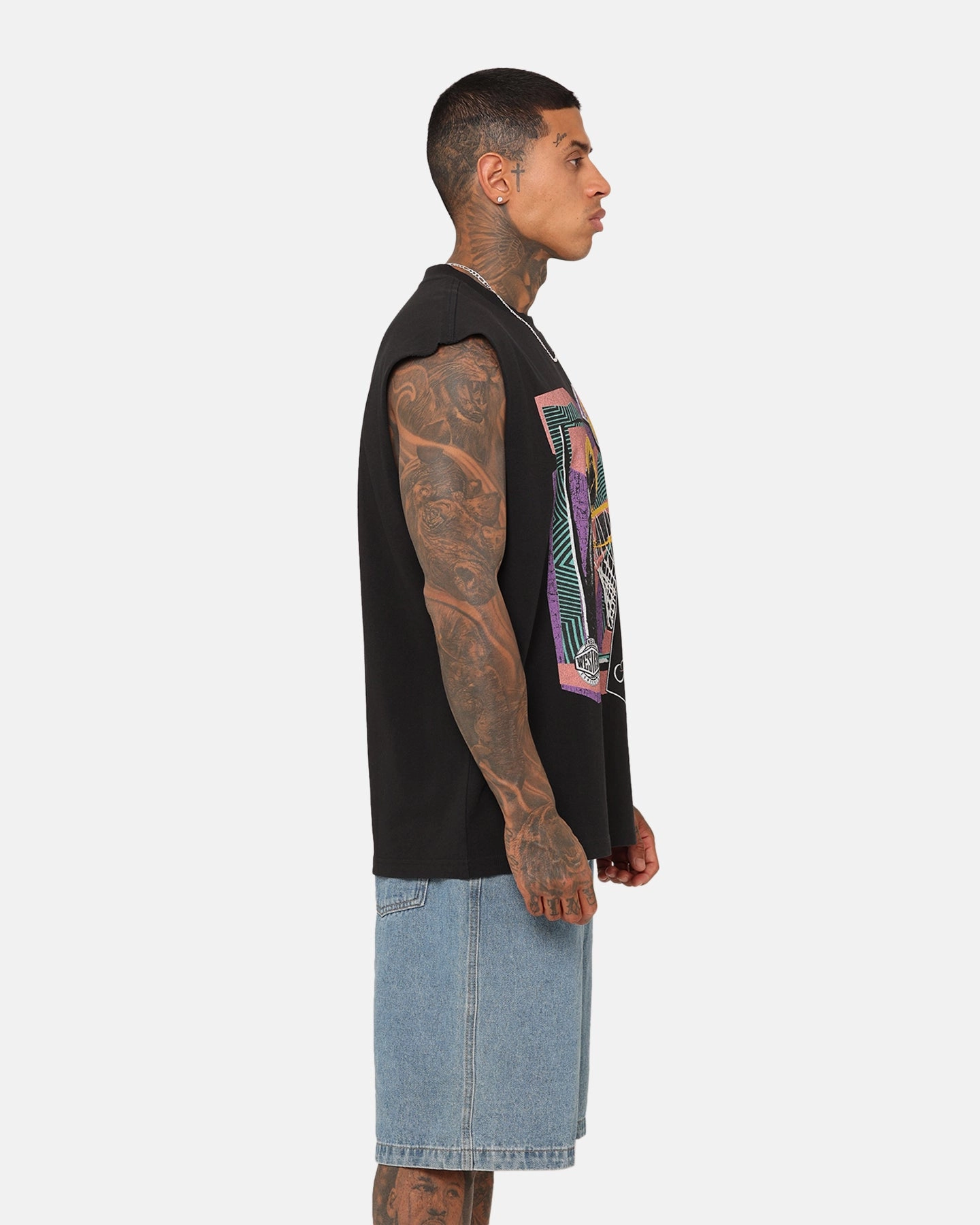 Functional Wear Comfort Style Mitchell & Ness Los Angeles Lakers 1988 Finals Muscle T-Shirt Black