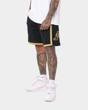 Trendy Fit Mitchell & Ness Los Angeles Lakers 'Black Gold' Swing Shorts Black/Gold