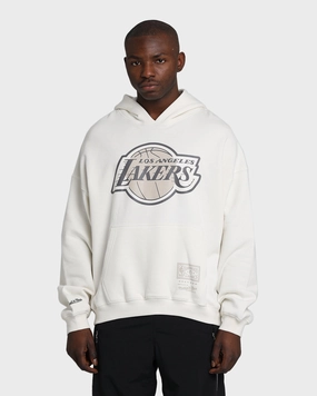 Mitchell & Ness Los Angeles Lakers Bleach Logo Hoodie Unbleached nylon sunglasses