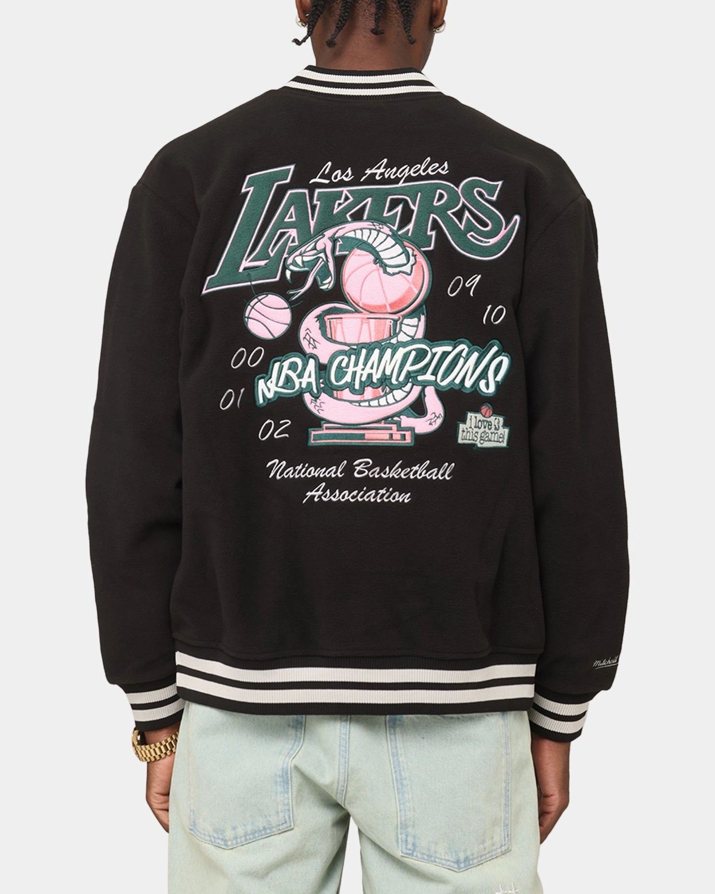 Mitchell & Ness Los Angeles Lakers Champions Jacket Black Brush