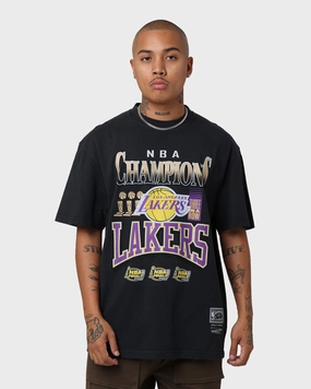 Basic Wardrobe Piece Layering Options Mitchell & Ness Los Angeles Lakers Champs Short Sleeve T-Shirt Black