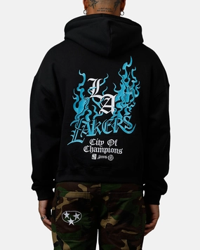 Navy Mitchell & Ness Los Angeles Lakers City Of Champions Hoodie Black