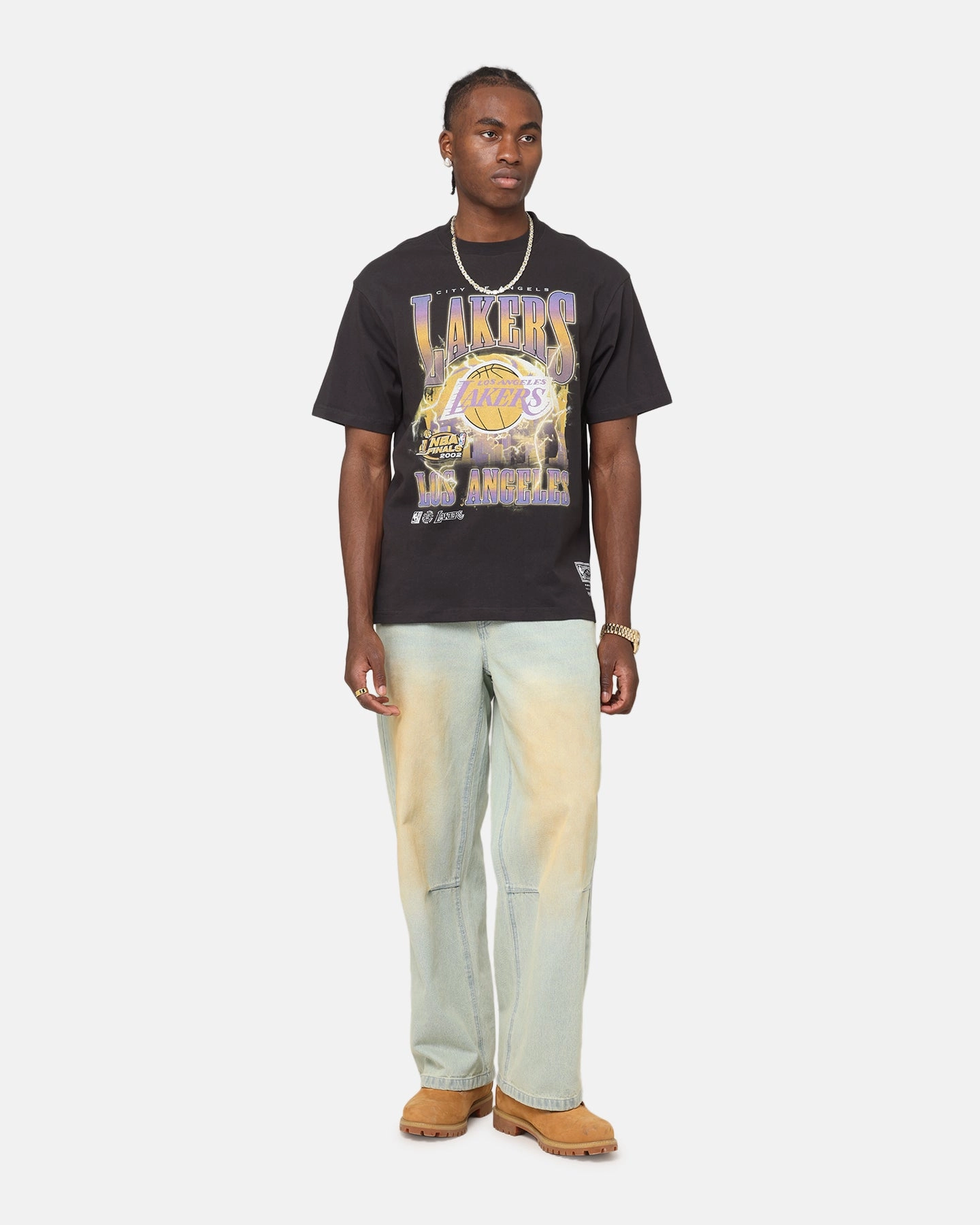 Everyday Wear Mitchell & Ness Los Angeles Lakers City Strike T-Shirt Faded Black
