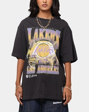 Mitchell & Ness Los Angeles Lakers City Strike T-Shirt Faded Black All-Day Wear Smart Fit