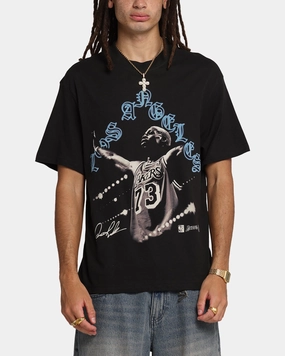 Mitchell & Ness Los Angeles Lakers Dennis Rodman Xray Glow T-Shirt Black MinimalistDesign