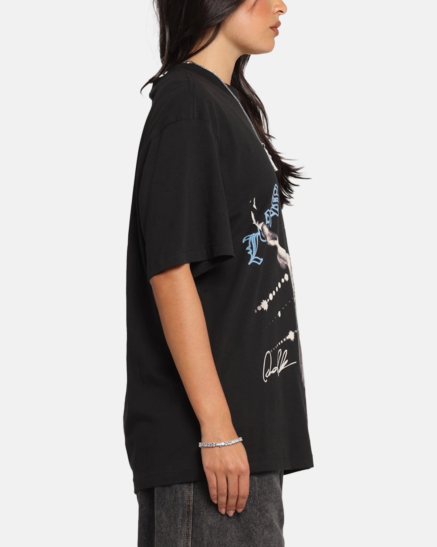 LowImpact Manufacturing Trendy Wearable Mitchell & Ness Los Angeles Lakers Dennis Rodman Xray Glow T-Shirt Black