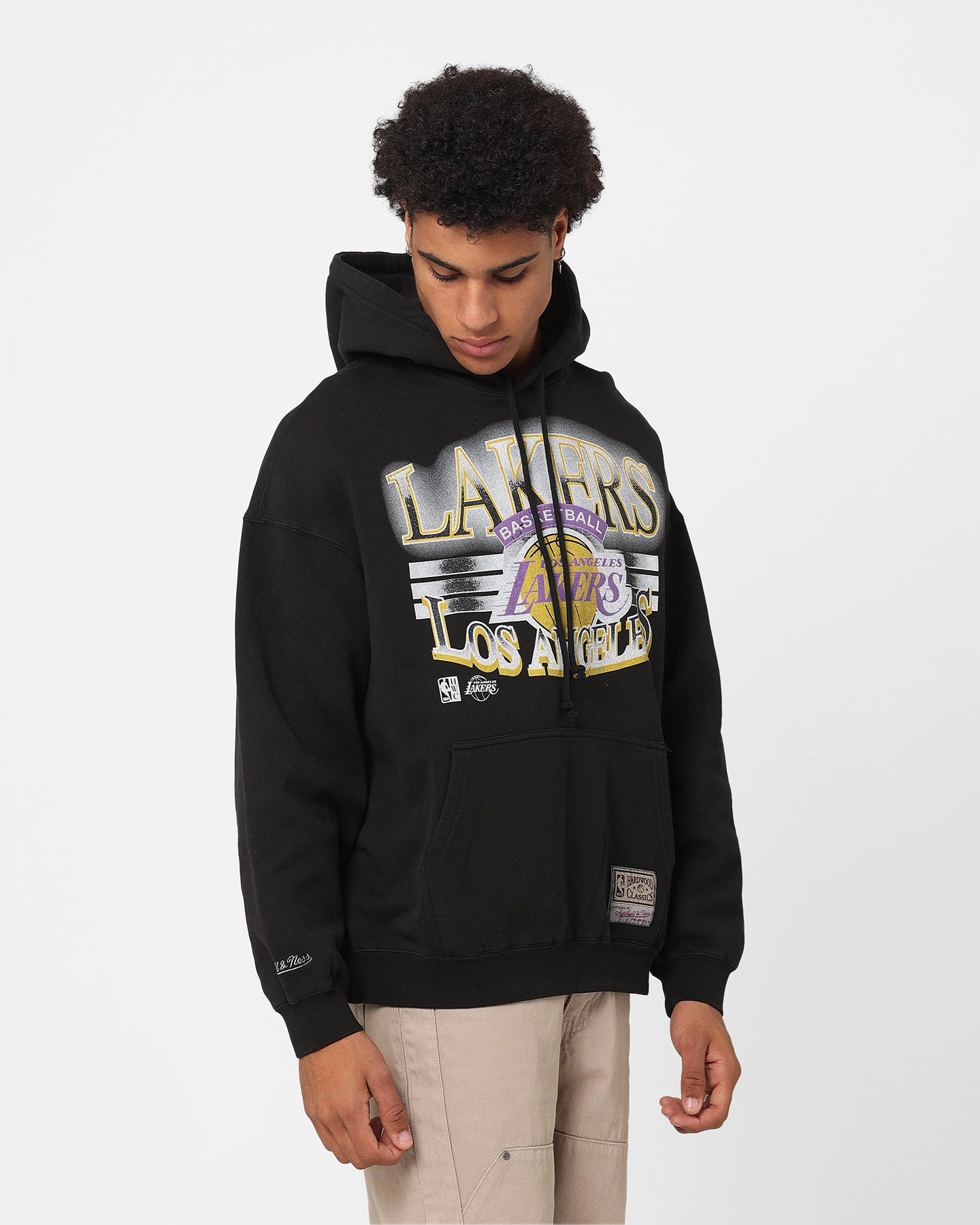 Versatile Wear Dream Mitchell & Ness Los Angeles Lakers Glow Arch Hoodie Faded Black