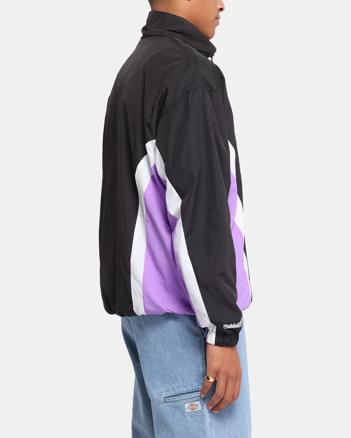 Red Mitchell & Ness Los Angeles Lakers Nylon Track Jacket Black/Purple